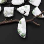 Natural Green Chrome Diopside Druzy Pendant Side Drilled Gemstone
