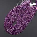 AAA Faceted Natural Purple Stichtite Round Beads 2mm 3mm 15.5" Strand