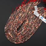 Natural Leopard Skin Jasper 4x13mm Smooth Thin Long Tube Beads 15.5" Strand