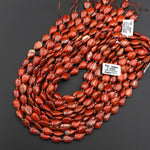 Natural Red Jasper Teardrop Beads Vertically Drilled 10x14mm Gemstone 15.5" Strand