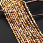 AAA Faceted Natural Yellow Lace Agate Beads 6mm hexagon Heishi Rondelle 15.5" Strand