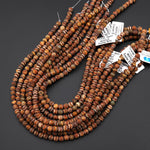 Tibetan Agate 6mm Round Beads Dzi Agate Brown Etched Wavy Line Matte Mala Antique Boho Style 15.5" Strand