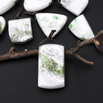 Natural Green Chrome Diopside Druzy Pendant Side Drilled Gemstone