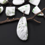 Natural Green Chrome Diopside Druzy Pendant Side Drilled Gemstone