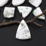 Natural Green Chrome Diopside Druzy Pendant Side Drilled Gemstone