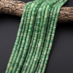 AAA Natural Green Aventurine 6mm Smooth Heishi Rondelle Beads 15.5" Strand