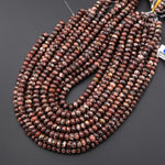 Natural Leopard Skin Jasper Smooth 8mm Rondelle Beads 15.5" Strand
