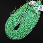 AAA Faceted Natural Australian Green Chrysoprase Round 3mm Beads Gemstone Beads 15.5" Strand