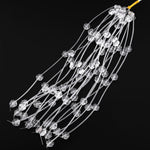 Natural Rock Quartz Crystal Hand Carved Cherry Blossom Flower Gemstone 3D 13mm Beads Strand