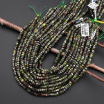 AAA Faceted Natural Dragon Blood Jasper Beads 6mm hexagon Heishi Rondelle 15.5" Strand
