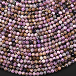Faceted Real Natural Russian Purple Charoite 3mm Round Beads Gemstone 15.5" Strand
