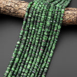 Natural Ruby Zoisite 6mm Smooth Thin Heishi Rondelle Beads 15.5" Strand
