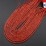 AAA Natural Red Jasper Thin Heishi Rondelle 4mm 6mm Beads 15.5" Strand