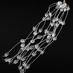 Natural Clear Rock Quartz Crystal Hand Carved Skull Head Gemstone Beads