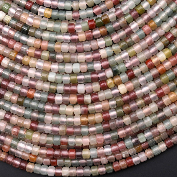 AAA Natural Yanyuan Agate 4mm Smooth Rondelle Beads 15.5" Strand