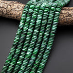 AAA Rare Natural Burma Maw Sit Sit Jade Smooth Thin Heishi 10mm Beads 15.5" Strand