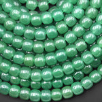 AAA Natural Green Aventurine 8mm Smooth Barrel Rounded Cylinder Short Tube Beads 15.5" Strand