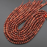 Rare Natural Orange Strawberry Quartz 8mm Round Beads 15.5" Strand
