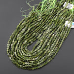 Natural Green Serpentine Jade Star Beads 6mm Carved Gemstone 15.5" Strand