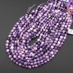 Natural Purple Lepidolite Beads 10mm Puffy Star Gemstone 15.5" Strand