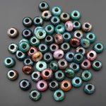 Large Hole Beads 6mm Drill Natural Indian Agate 14mm Rondelle Bead
