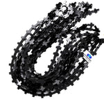 Natural Black Onyx Cross Beads 10x14mm 12x20mm Vertically Drilled Gemstone 15.5" Strand
