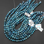 Blue Raspberry Jasper 8mm Smooth Round Beads 15.5" Strand