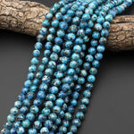 Blue Raspberry Jasper 8mm Smooth Round Beads 15.5" Strand