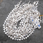 Real Genuine Natural White Heart Top Side Drilled Freshwater Pearl 12mm Beads Strand