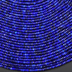 AAA Faceted Natural Blue Lapis Thin Rondelle Beads 2mm 15.5" Strand