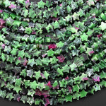 Natural Ruby Zoisite Star Beads 6mm Carved Gemstone 15.5" Strand