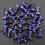 Carved Natural Blue Sodalite Dog Bone Home decoration Crystal Carvings Healing Palm Pocket Stone Gifts