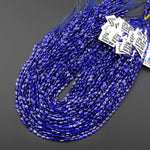 AAA Faceted Natural Blue Lapis Leaf Teardrop Gemstone Beads 4x6mm 15.5" Strand