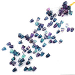 AAA Natural Green Purple Fluorite Hand Carved Tulip Lily Flower Vertically Drilled Gemstone 15mm Beads Strand