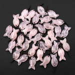 AAA Hand Carved Natural Gemstone Fish Pendant Blue Sodalite Green Aventurine Rock Rose Quartz Amethyst Tiger's Eye Moss Agate Red Jasper