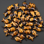 AAA Hand Carved Natural Gemstone Fish Pendant Blue Sodalite Green Aventurine Rock Rose Quartz Amethyst Tiger's Eye Moss Agate Red Jasper