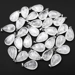 Natural Rock Crystal Quartz Teardrop Pendant Natural Healing Crystal Focal Bead