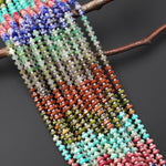 Faceted Natural Unakite Petrified Rhodonite Amazonite Green Aventurine Sodalite Labradorite Beads 6mm hexagon Heishi Rondelle 15.5" Strand