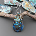 Rare Genuine Natural Shattuckite Teardrop Pendant Azurite Chrysocolla Gemstone from the Old Arizona Copper Mine
