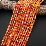 AAA Natural Orange Red Spiny Oyster Rondelle Beads 6mm Gemstone 15.5" Strand