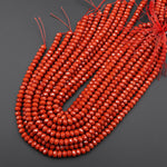 AAA Faceted Natural Red Jasper 8mm Rondelle Beads 14.5" Strand