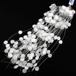 AAA Iridescent Hand Carved Natural White Mother of Pearl Clamshell Beads Strand