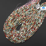 Faceted Natural Alashan Agate Leaf Teardrop Gemstone Beads 4x6mm 15.5" Strand