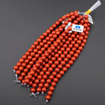 Large Hole Beads 3mm Drill AAA Natural Red Jasper 10mm Round Beads 8" Strand