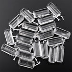 Natural Rock Quartz Pendant Faceted Rectangle Gemstone Crystal Focal Bead