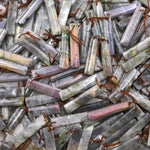 Natural Rainbow Labradorite Smooth Rectangle Earrings Drilled Matched Gemstone Bead Pair