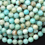 Natural Hemimorphite Smooth Round Beads 6mm 8mm 10mm 12mm 15.5" Strand