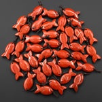 AAA Hand Carved Natural Gemstone Fish Pendant Blue Sodalite Green Aventurine Rock Rose Quartz Amethyst Tiger's Eye Moss Agate Red Jasper