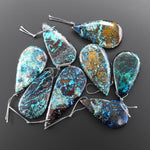 Rare Genuine Natural Shattuckite Teardrop Pendant Azurite Chrysocolla Gemstone from the Old Arizona Copper Mine