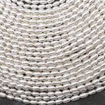 Iridescent AAA Genuine Freshwater Small Long Rice Seed Pearls White Oval Pearl 4x6mm 14" Strand
